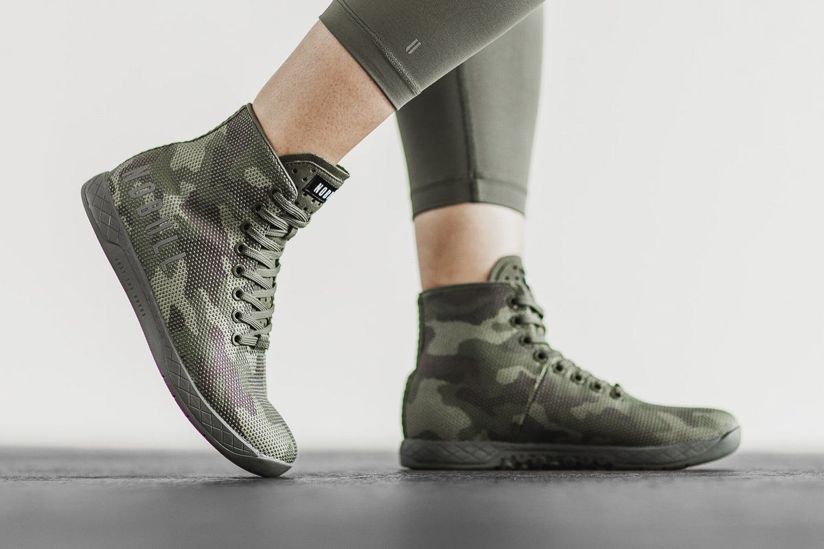 Nobull Superfabric High-Top Women's Trainers Camo | Australia (CY0314)